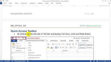 01 Introduction to MS Word 2013