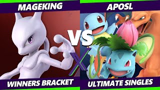 S@X 413 Winners Bracket - Mageking (Robin, Mewtwo) Vs. Aposl (Pokemon Trainer) Smash Ultimate - SSBU