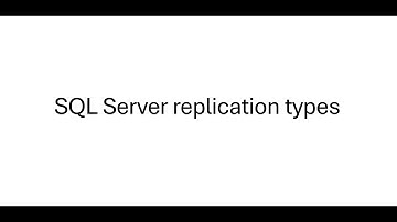 2. SQL Server replication types and replication agents