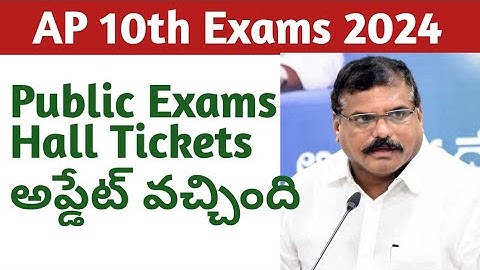 AP 10th class public exams 2024 hall tickets dates | AP 10th exams 2024 | AP SSC exams 2024