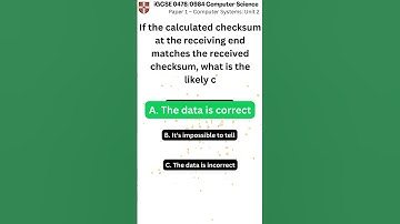 iGCSE Computer Science 0478 0984 Paper 1 Unit 2 q037 v1