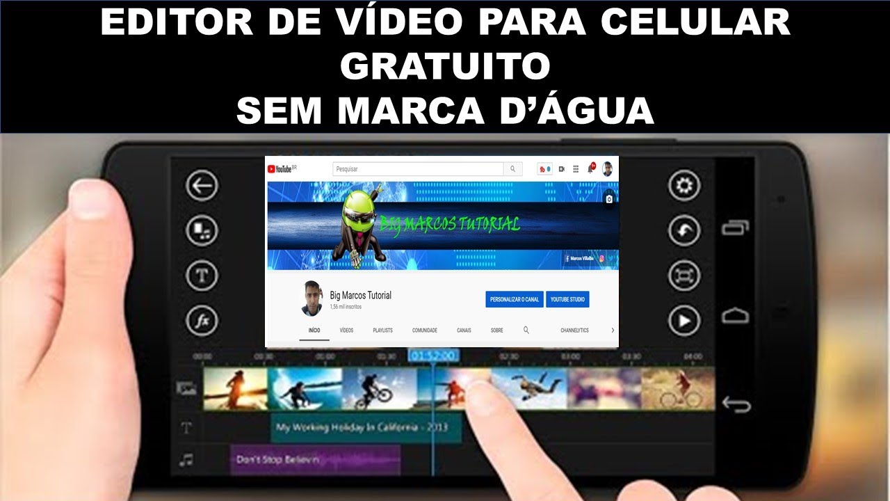 Melhor Editor de Vídeo para Celular GRATUITO YouTube