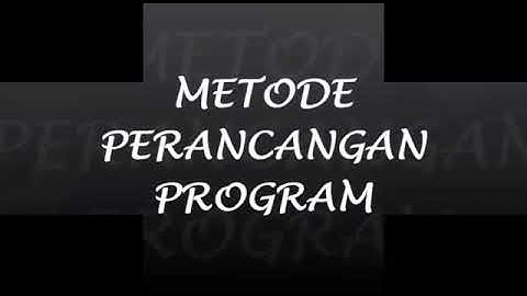 Tugas metode perancangan program - pertemuan 12