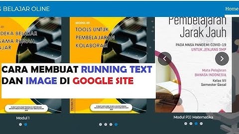 Membuat Running Text dan Image di Google Site