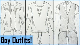 How To Draw Manga Boy Outfits Youtube