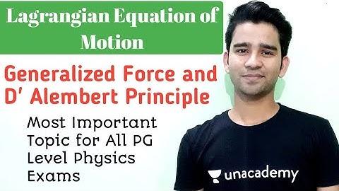 CSIR NET, GATE, IIT JAM, JEST Physics |  Lagrangian Equation of Motion,D