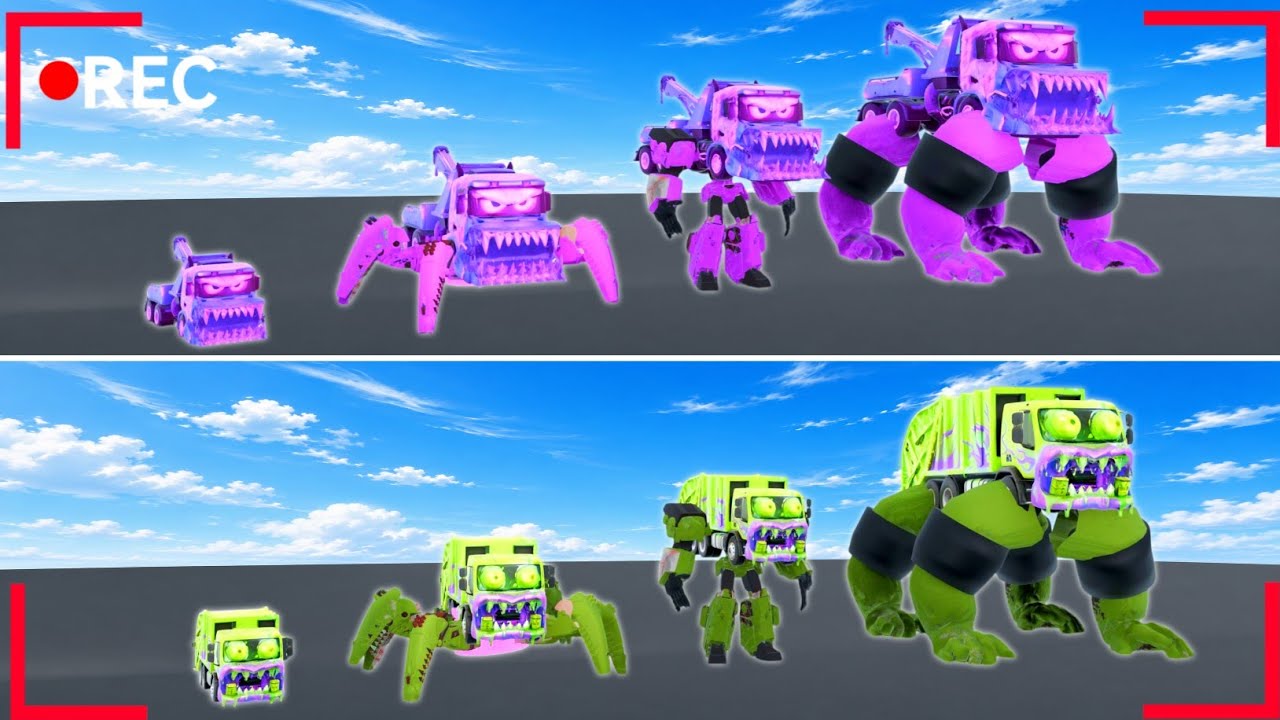 There's Horror SecretPlaceSizeComparison Green Thrasy And Pink
