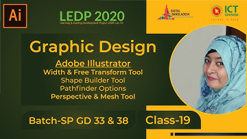 Shape Builder Tool | Pathfinder | Class 19 | Batch SP GD 33 & 38 | LEDP 2020 | Graphic Design Class