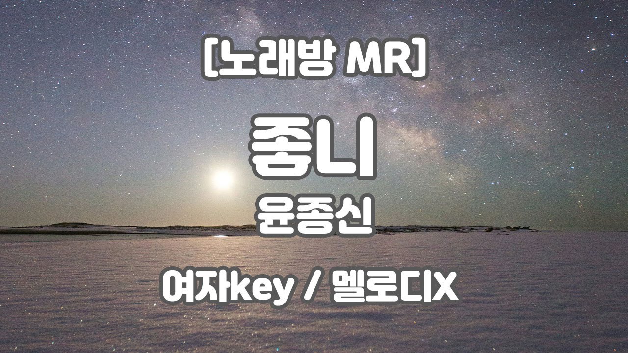 [DJ노래방/멜로디X] 윤종신 - 좋니 MR (Ab 여자key) / 하다지MR