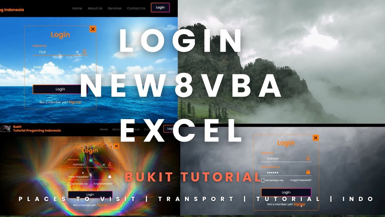 Cara Membuat Menu Login New 8 di VBA Excel - YouTube
