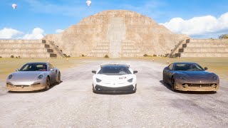 Forza Horizon 5 || Carwow Remake || Drag Battle -  Aventador SVJ v Ferrari 812 v Porsche 911 Turbo S screenshot 5