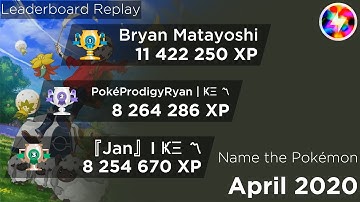 QuizUp - Leaderboard Replay of April 2020 in Name the Pokémon