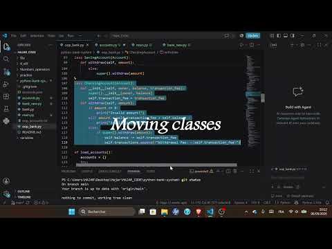 splitting my python bank project