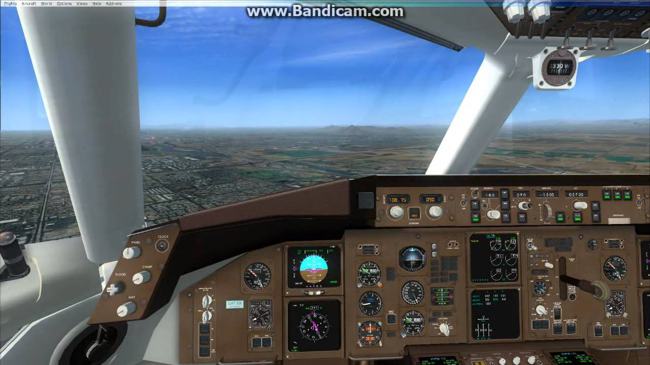 FSX Palm Springs to Phoenix IFR in Just Flight Boeing 757 - Part 4 Final Appr and Landing