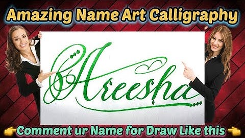 Areesha Name Signature Calligraphy Status | How to improve Cursive Handwriting | Cut Marker | art