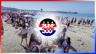 360° GIANT crowd at the Trump Freedom Rally in San Clemente with MAGA Hulk - #TRUMP360