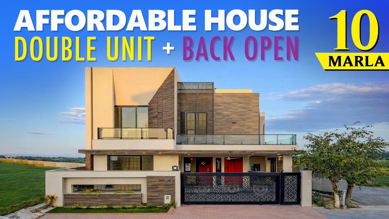 Affordable 10 Marla Modern Design House for Sale in Bahria Town Rawalpindi | Double Unit | Back Open