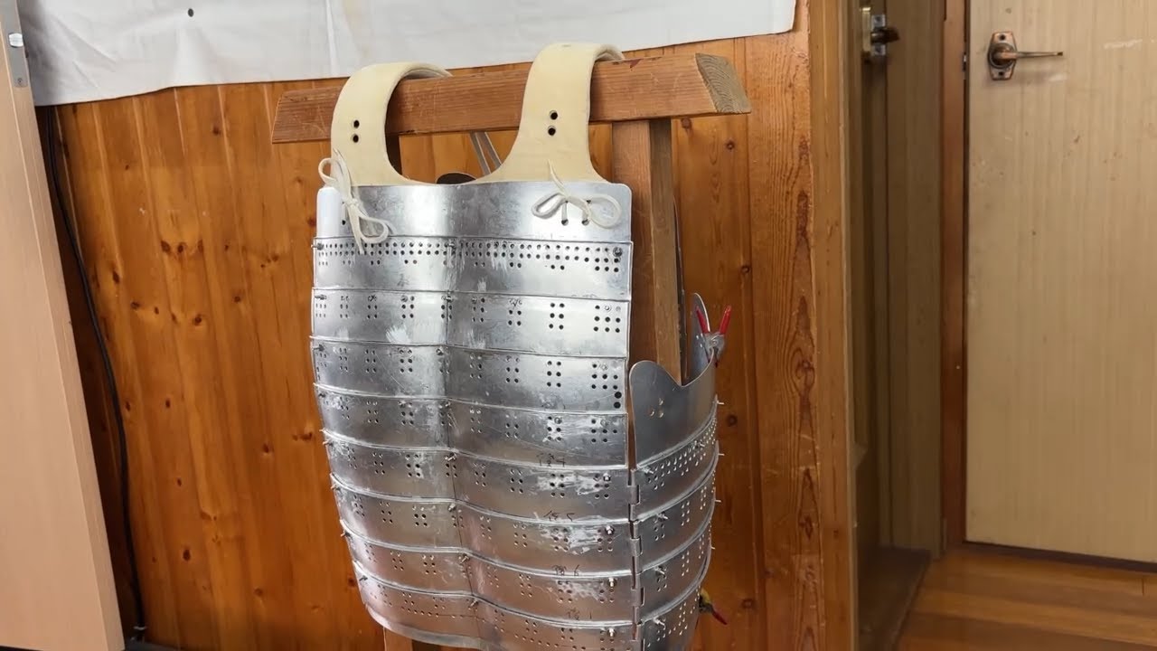 最上胴丸の制作②後胴と胴甲全体像