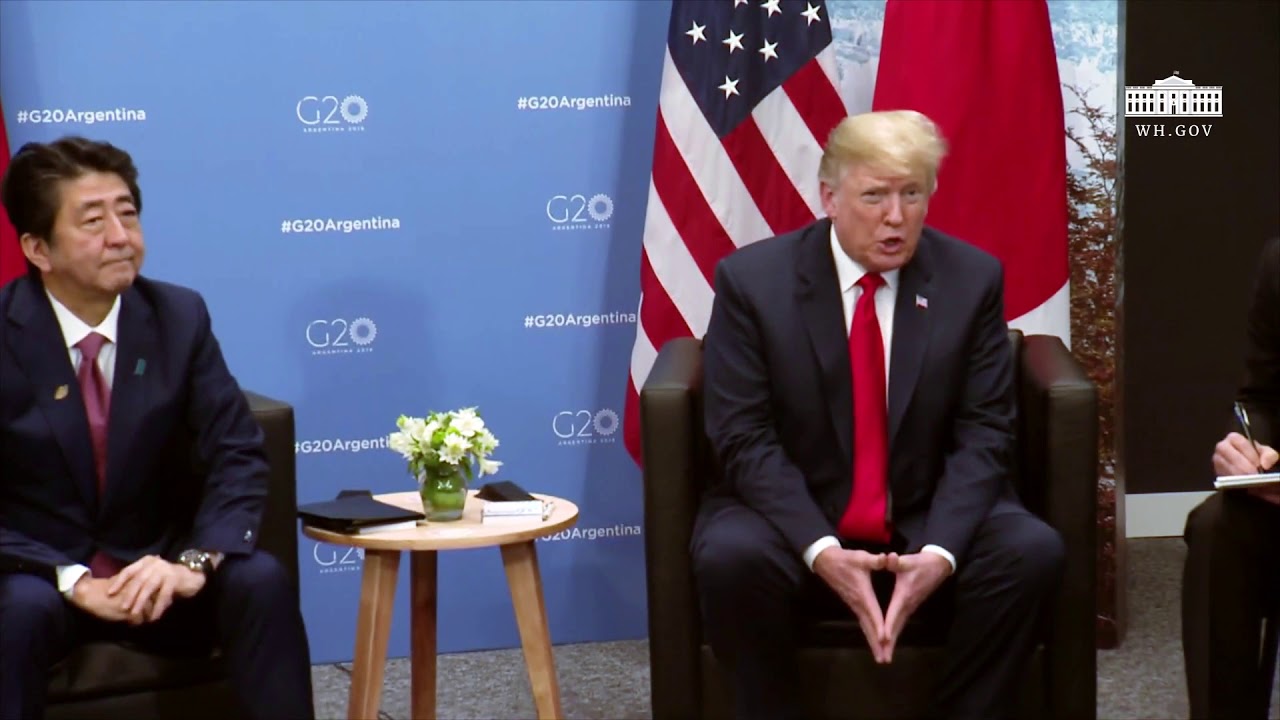 white house has fallen President Trump Participates in a Meeting with the Prime Minister of Japan