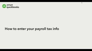 How to enter your payroll tax info into QuickBooks Online