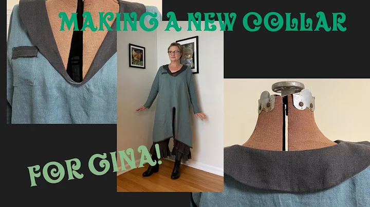 Making a new collar for the Gina shirt