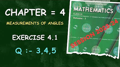 Exercise 4.1 Q3,4,5 RD Sharma Class 11 Maths | Chapter 4 Class 11 RD Sharma  | RD class 11 Ex 4.1