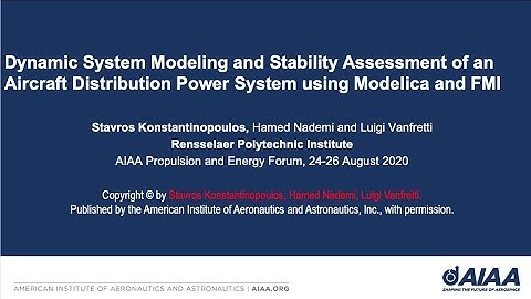 Dynamic System Modeling and Stability Assessment of an Aircraft Power System using Modelica and FMI