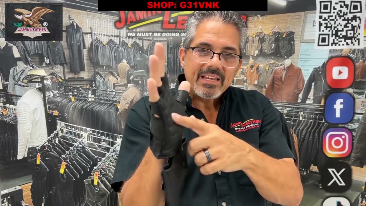 Deerskin Fingerless Leather Gloves 