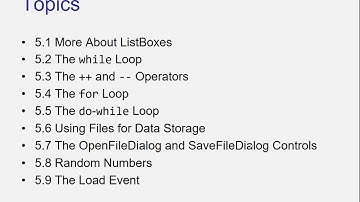 C#   Chapter 5   Looping and Files   Part 1   Introduction swf