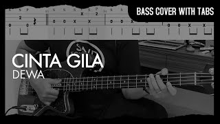 Dewa - Cinta Gila (Bass Cover with Tabs) // Play Along Tabs