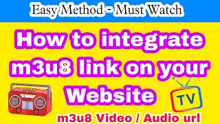 Html coding for m3u8 Audio / Video url || How to use m3u8 link on your website || m3u8 coding [Hindi screenshot 5