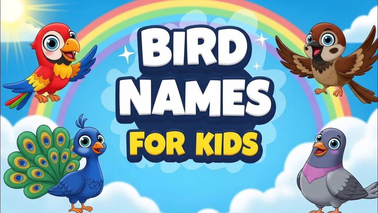 Bird Names for Kids 🐦 | Learn Birds Name with Pictures | Fun Learning Video