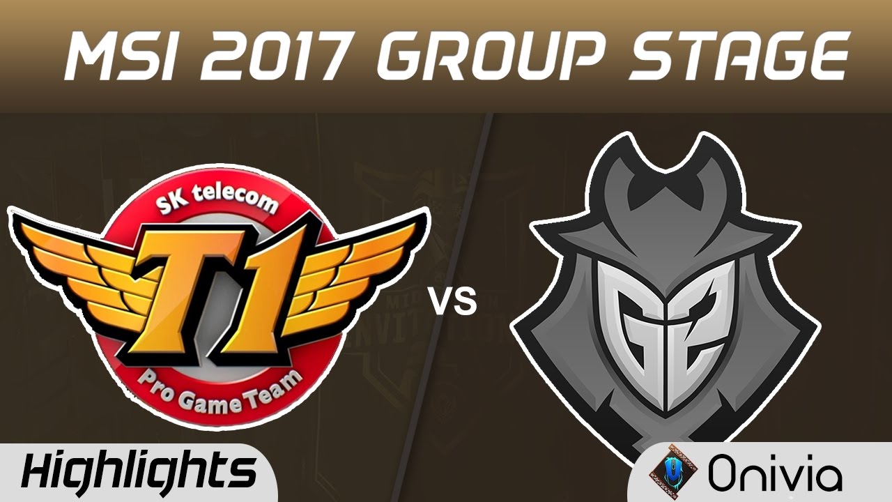 SKT vs G2 Highlights MSI 2017 Group SK Telecom T1 vs G2 Esports by Onivia