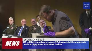 US military academy opens 200 year old time capsule with no apparent contents inside