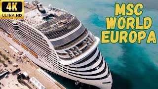 【4K】MSC World Europa: Embarkation - Cabin Tour - Breakfast, Lunch & Dinner - Disembarkation - 60fps