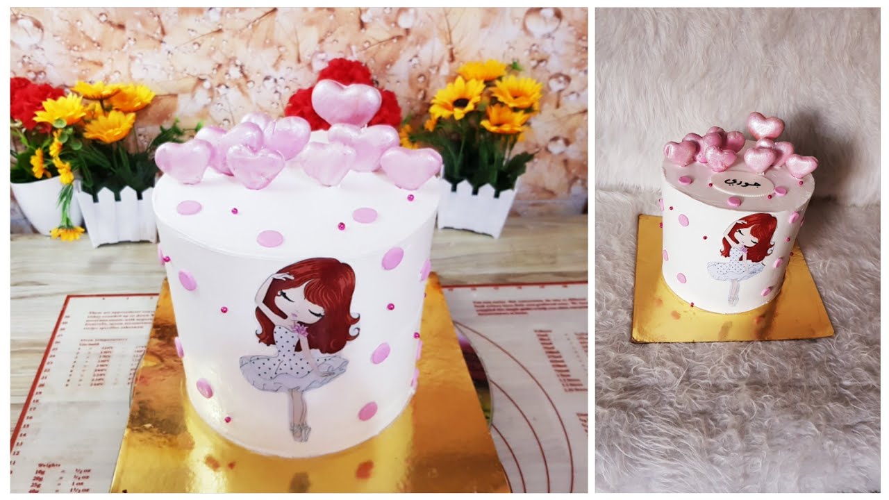 تزيين كيك عصري وكيووت بدون فورمات ... نصيحة اسمعوا كل النصائح الموجودة  بالفيديو  💪