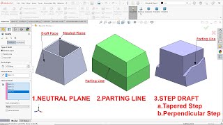 SolidWorks Draft Tutorial 1.Neutral Plane 2.Parting Line 3.Step Draft