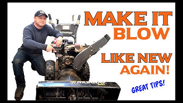Simple Adjustments To Make Your Snowblower Blow Snow Like New Again!