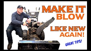 Simple Adjustments To Make Your Snowblower Blow Snow Like New Again!