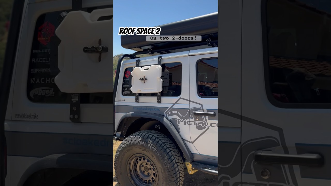 Two , 2-doors Jeep JL’s sporting the new Roofspace 2 RTT’s