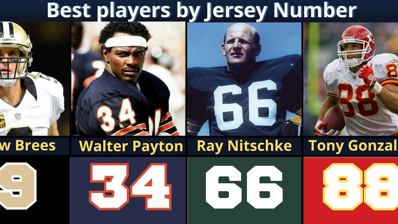 Greatest NFL Players at Every Jersey Number (00-99) 🏈
