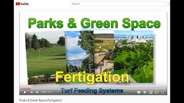 Fertigation  is  great tool  Video by Turf Feeding Systems