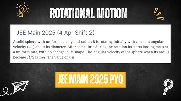 A solid sphere with uniform density and radius R is rotating initially with constant angular velocit