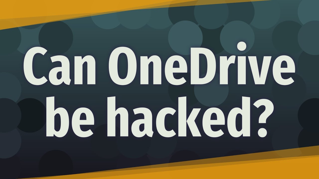 Can OneDrive Be Hacked YouTube