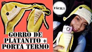 Como hacer BucketHat de platanito + porta termo a CROCHET FÁCIL