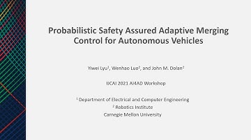 Probabilistic Safety-Assured Adaptive Merging Control for Autonomous Vehicles