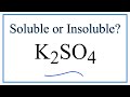 Solubility and Ions in Water