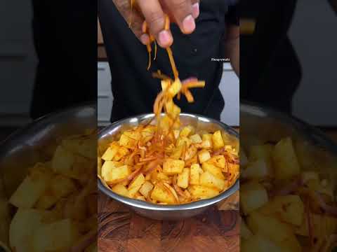 POTATO FRY 🔥Recipe in description #shorts #asmr