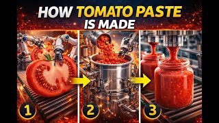 Inside a Modern Tomato Factory | Tomato Paste Production Line (How It’s Made)