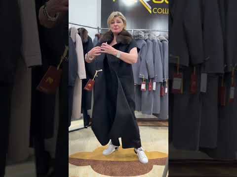 Стильная коллекция жилет из ткани LORO PIANA с отделкой соболь!